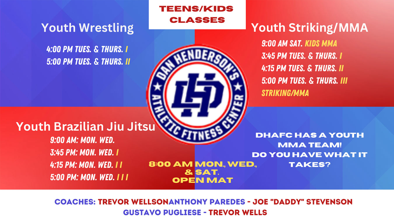 Athletic Fitness Center MMA Temecula CA Hendos Gym Kids MMA Schedule 1